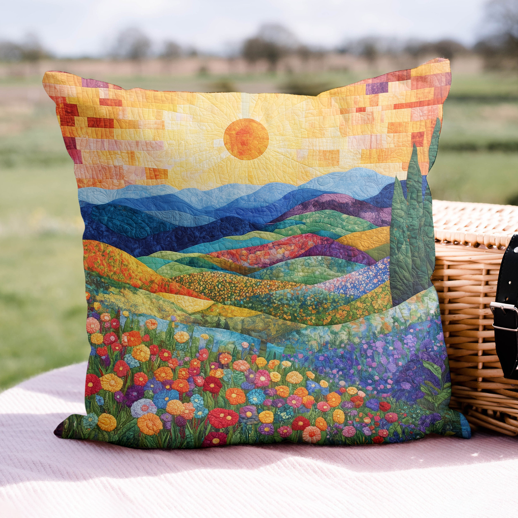 Scenic Florals Quilted Pillow Case NCU0PVL115