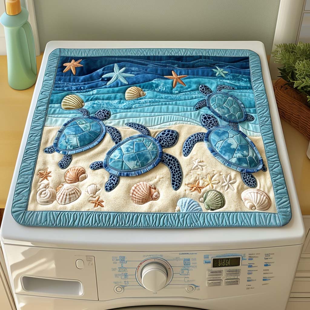 Sea Turtle Calm Quilted Washer and Dryer Cover NCU0NNT1403