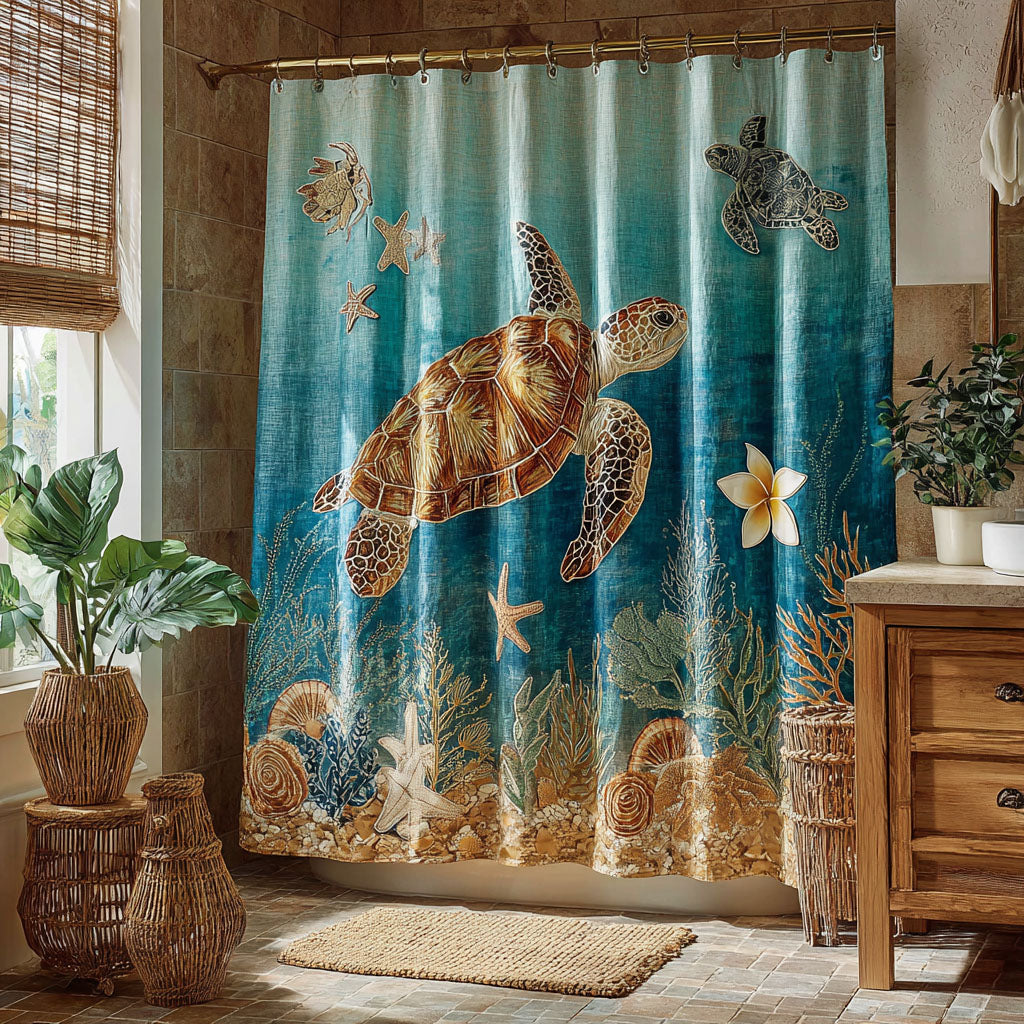 Sea Turtle Shower Curtain NCU0DDK2478