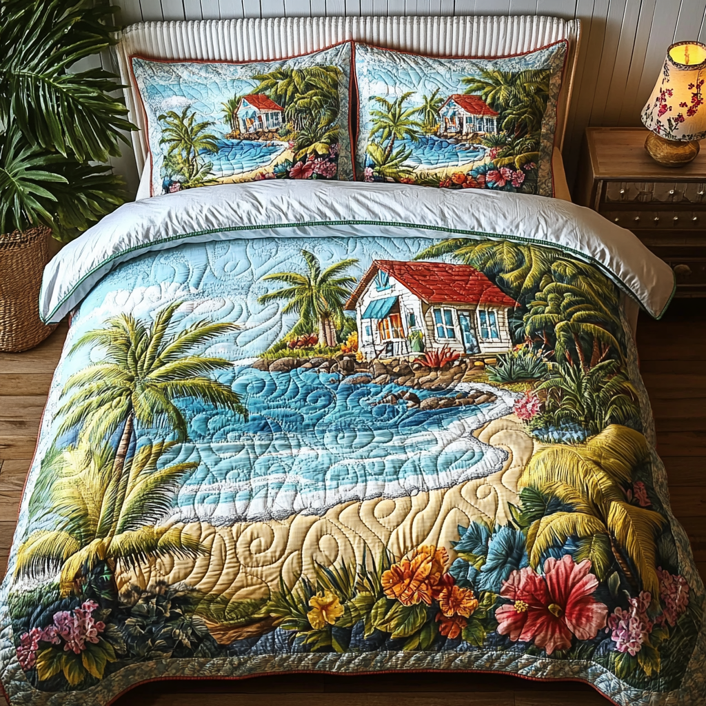Seaside Escape Quilted Bedding Set NCU0DV188