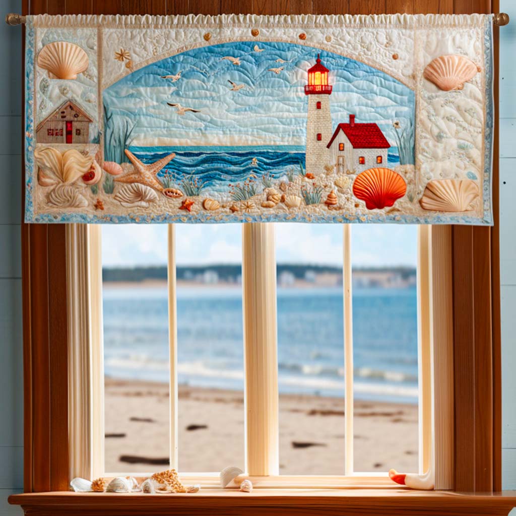Seaside Lighthouse Quilted Valance NCU0NNT1592