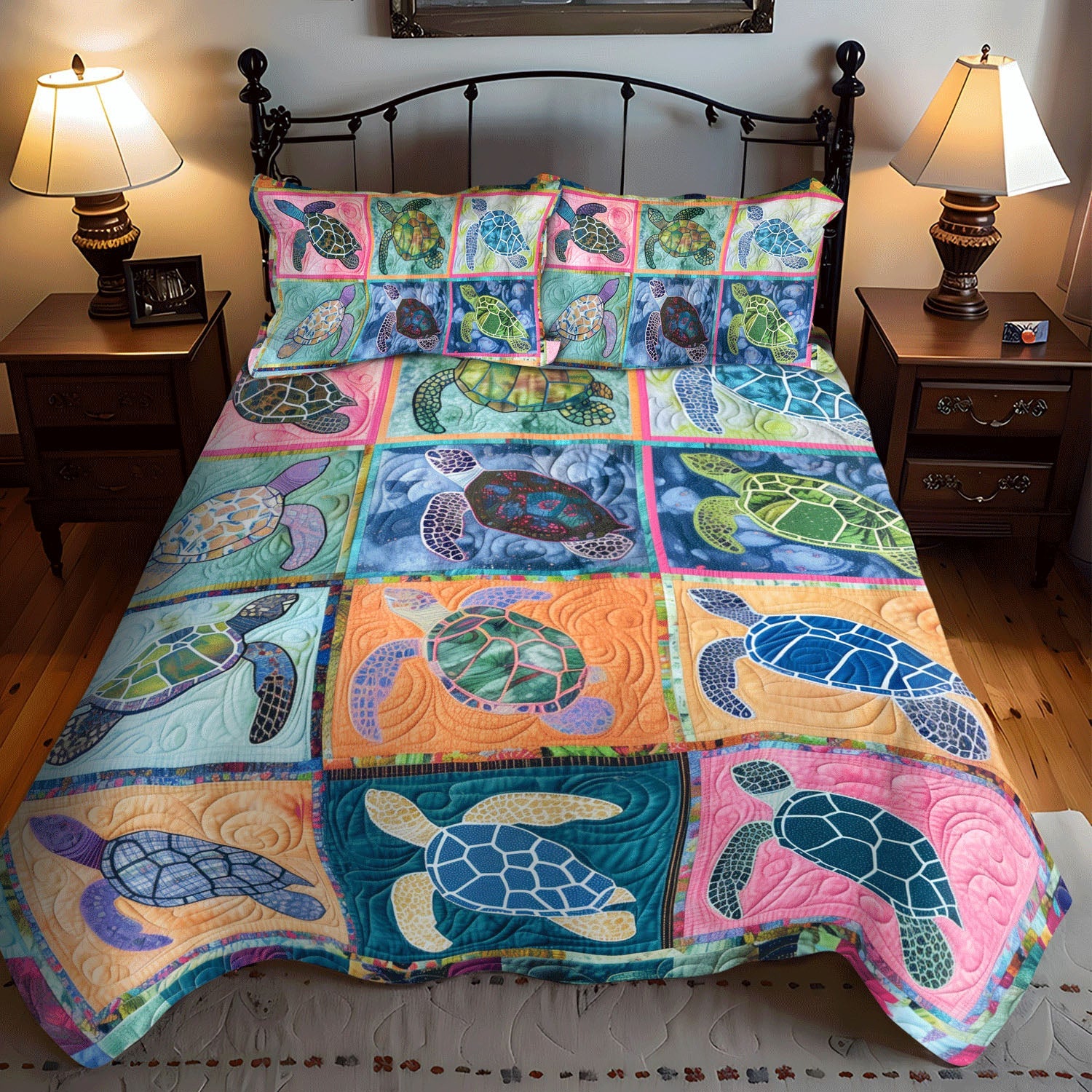 Serene Seas 3-Piece Quilted Bedding Set NCU0TL759