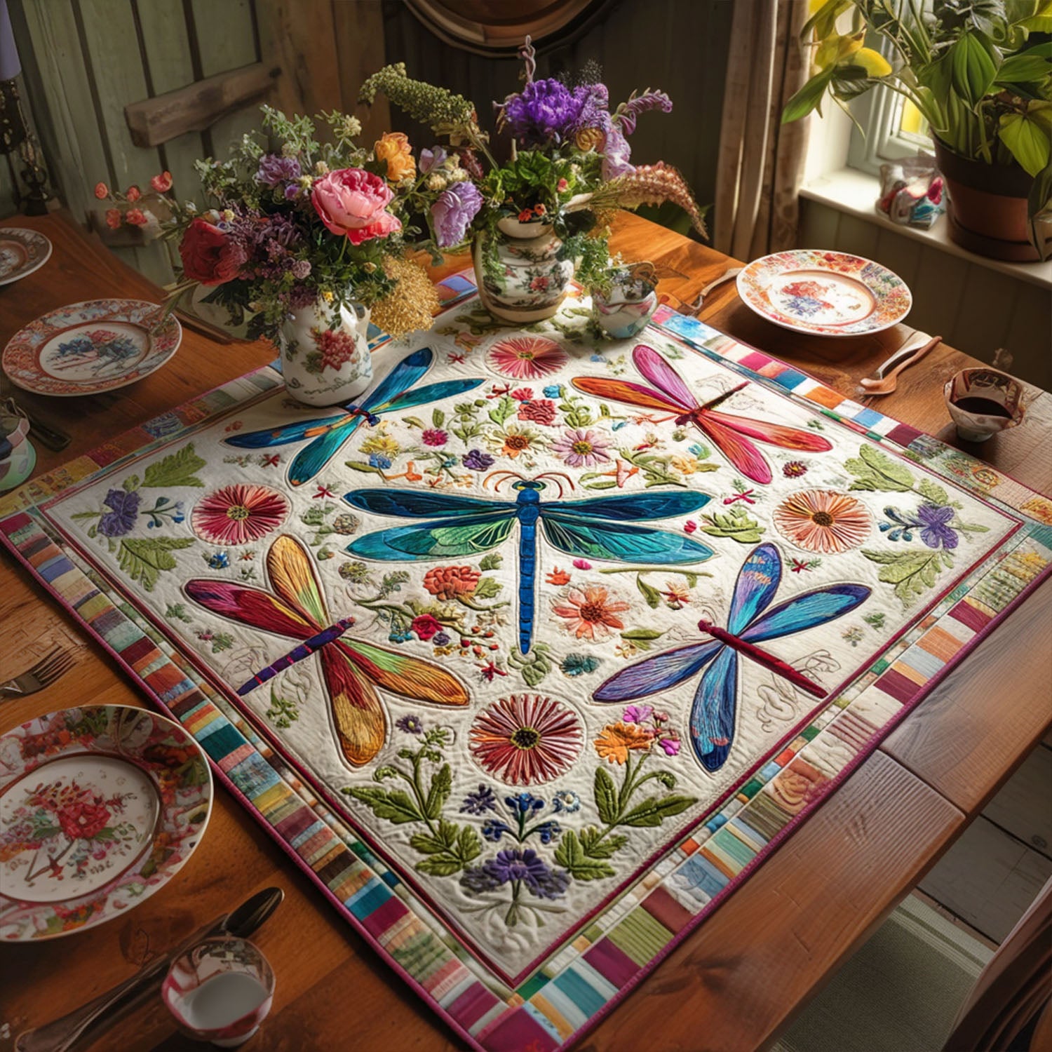 Serenity Soar Quilted Table Topper NCU0PTT882