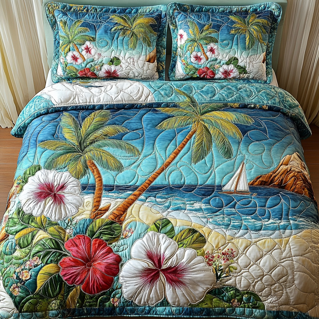 Shoreline Glow Quilted Bedding Set NCU0DV202