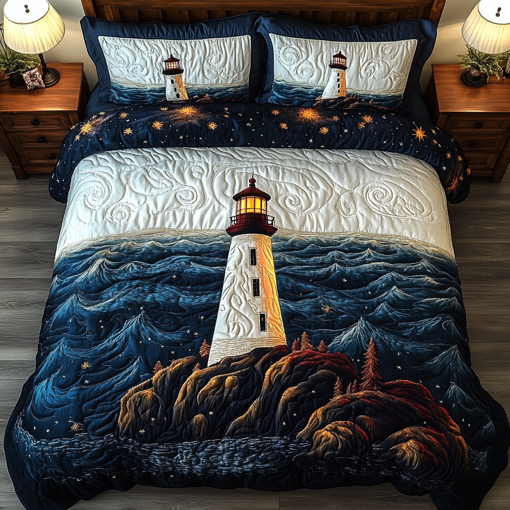 Shoreline Guardian 3-Piece Quilted Bedding Set NCU0DK2293