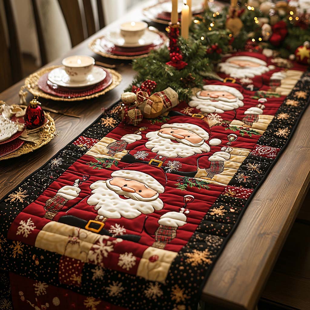 Santa Quilted Table Runner NCU0QN044