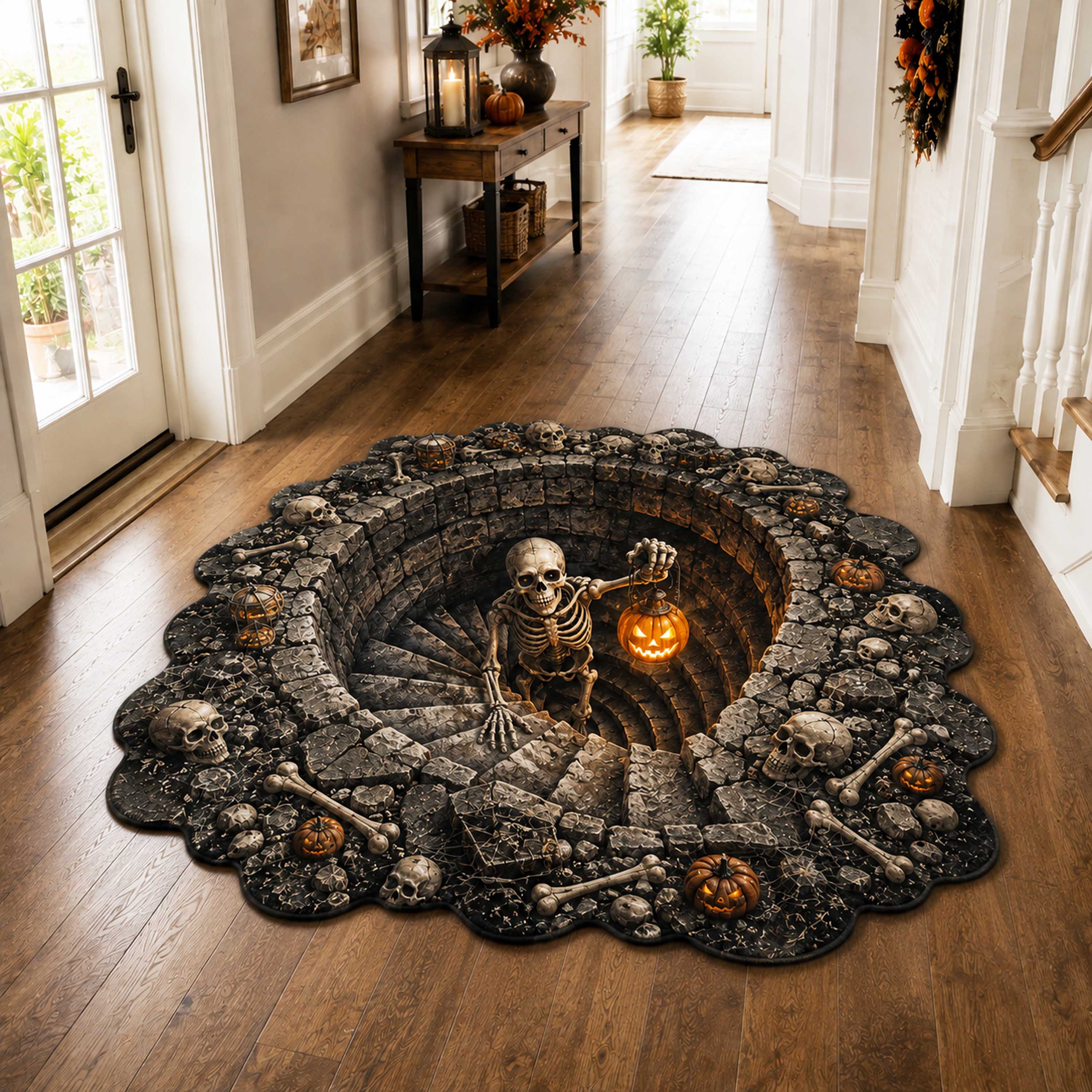 Skeleton Ambush Custom Shape Area Rug NCU0NTD2194