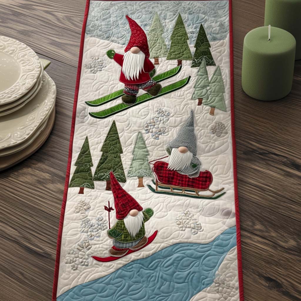 Snow Delight Quilted Table Runner NCU0NNT1662