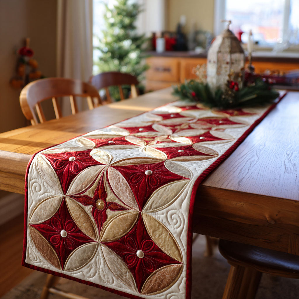 Snowflake Charm Quilted Table Runner NCU0NTV319