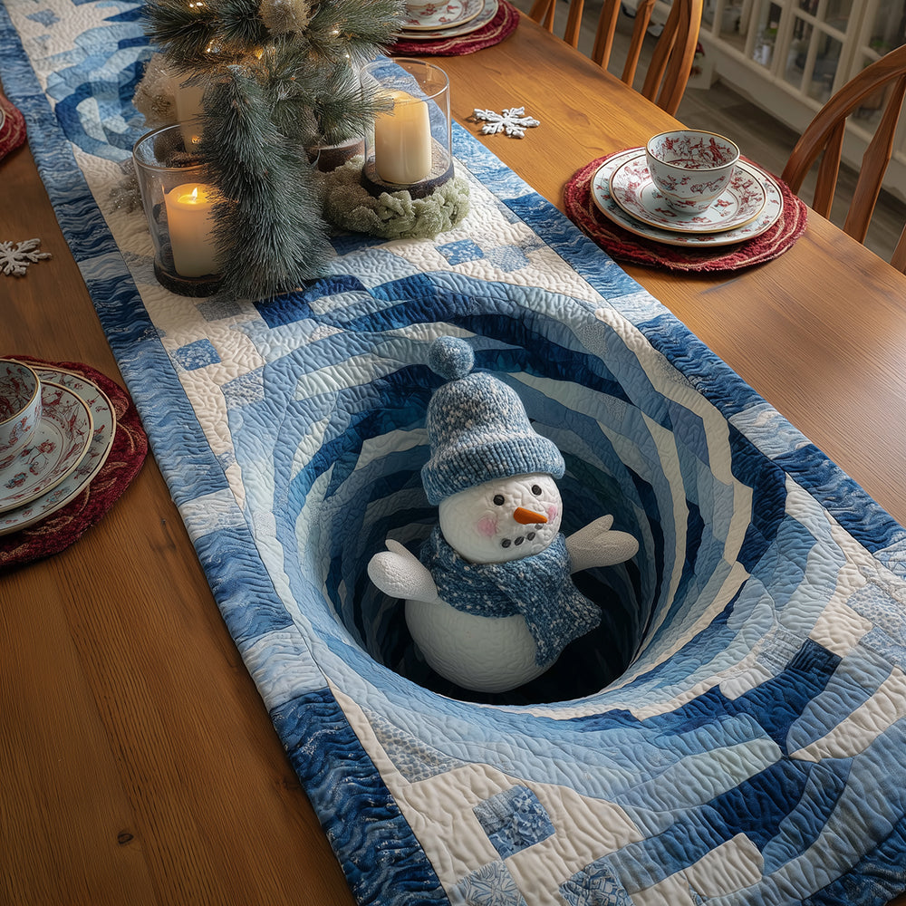 Snowy Bliss Quilted Table Runner NCU0TH3353