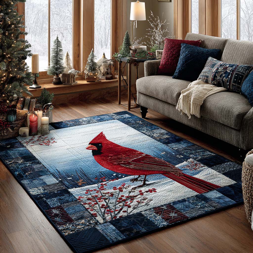 Snowy Cardinal Area Rug NCU0HH510