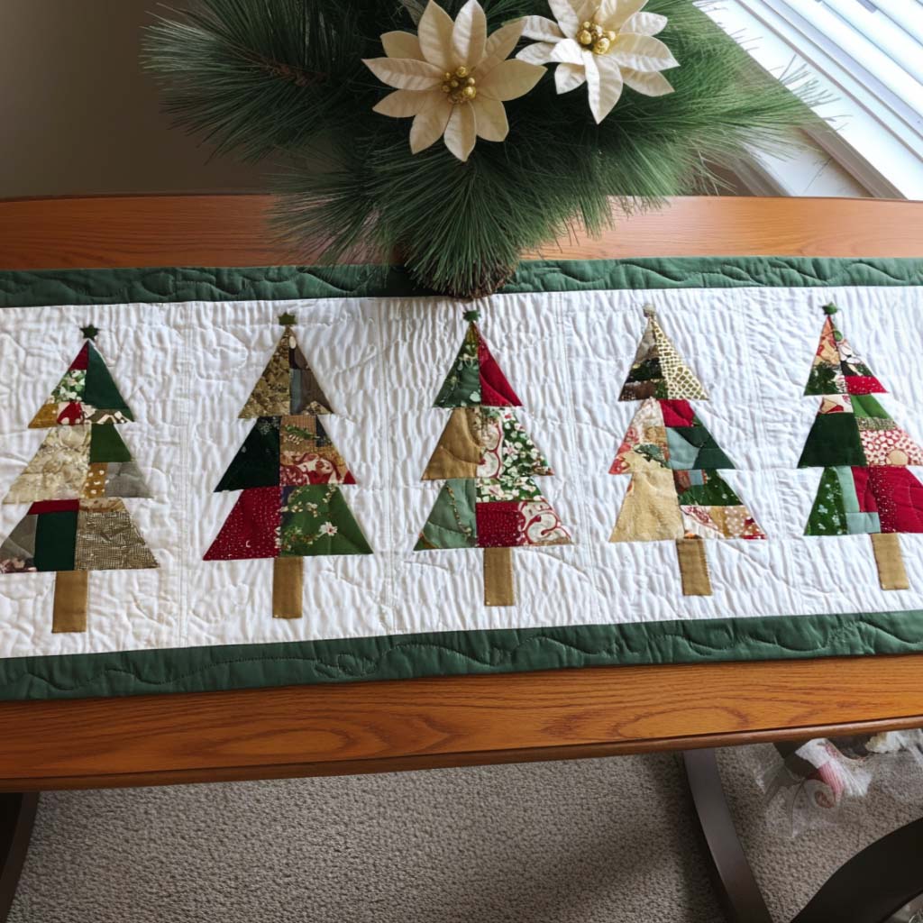 Snowy Eve Quilted Table Runner NCU0NNT1663