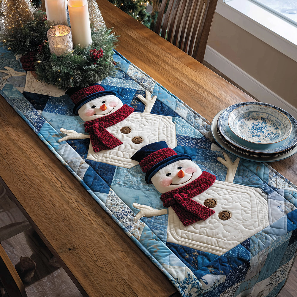 Snowy Friends Quilted Table Runner NCU0TH3350