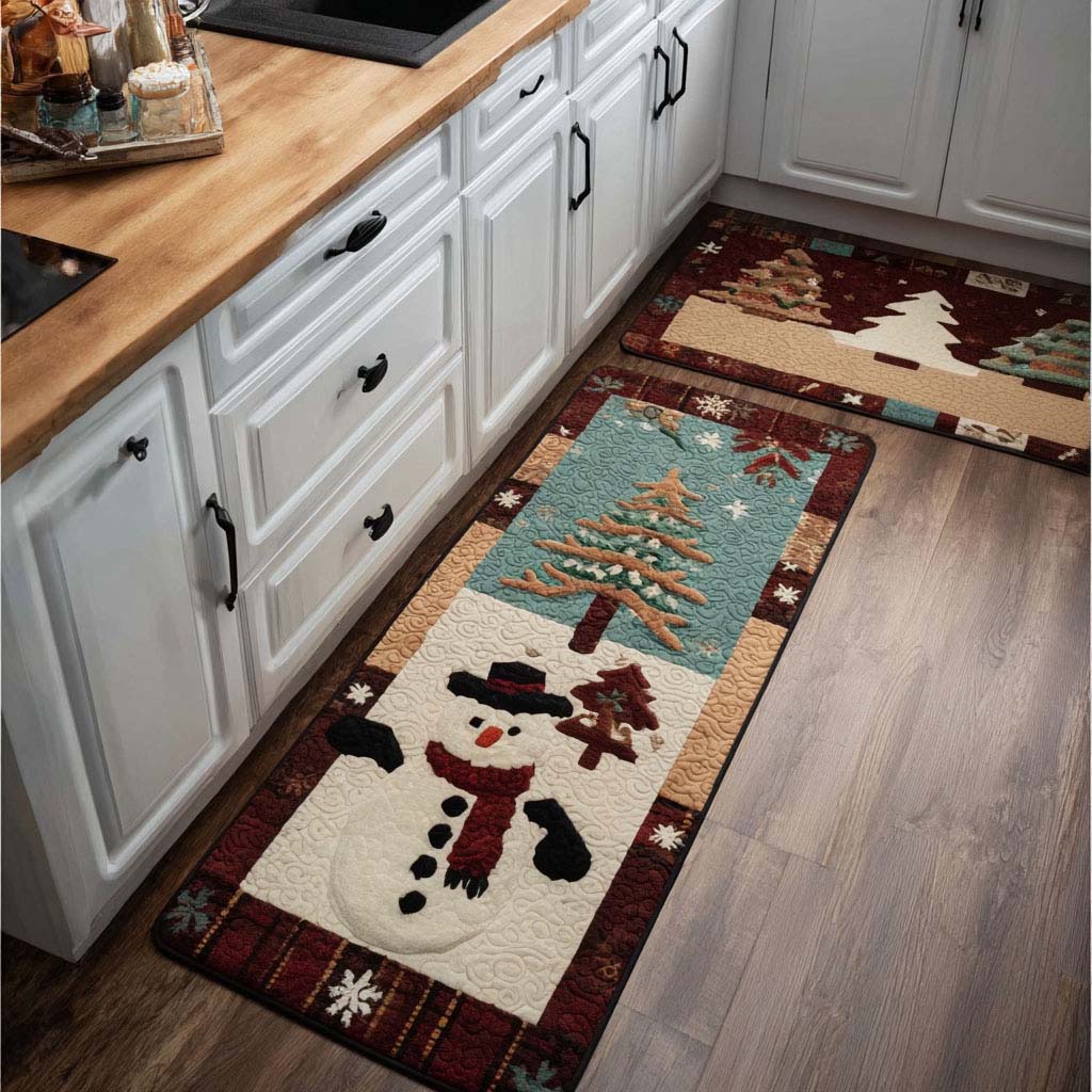 Snowy Tree Glow Kitchen Area Rug NCU0PT10158