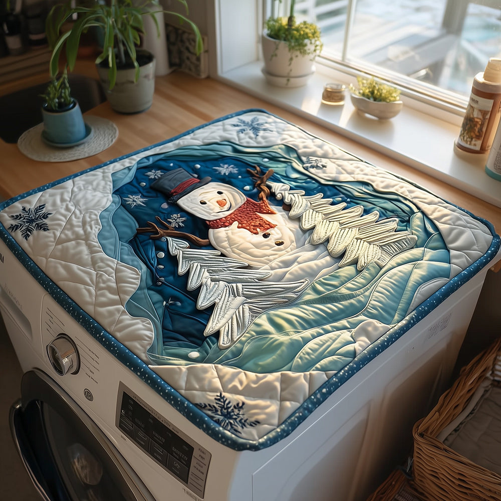 Snowy Night Quilted Washer and Dryer Cover NCU0TH3274