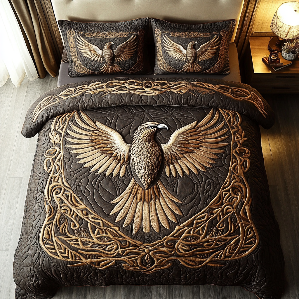 Soaring Spirit 3-Piece Quilted Bedding Set NCU0DDK142