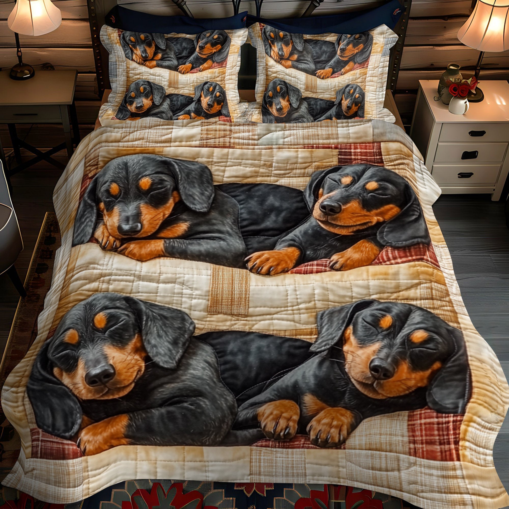Soft Slumbers 3-Piece Quilted Bedding Set NCU0NT1658