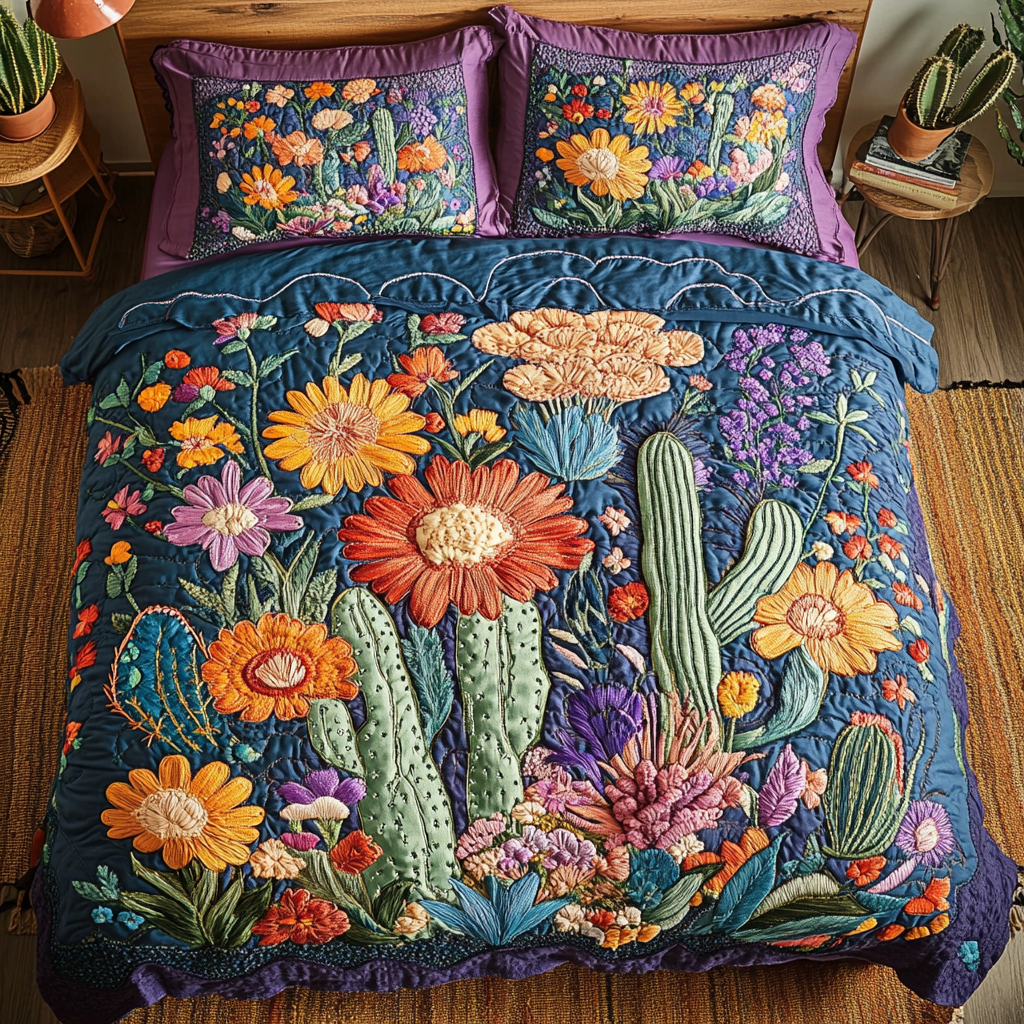 Spring Awakening 3-Piece Quilted Bedding Set NCU0NVH262