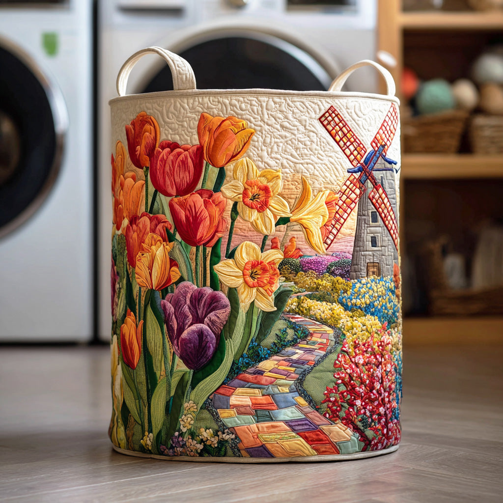Spring Bloom Quilted Laundry Basket NCU0NTD1298