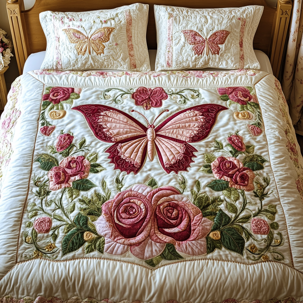 Spring Charm 3-Piece Quilted Bedding Set NCU0NVH038