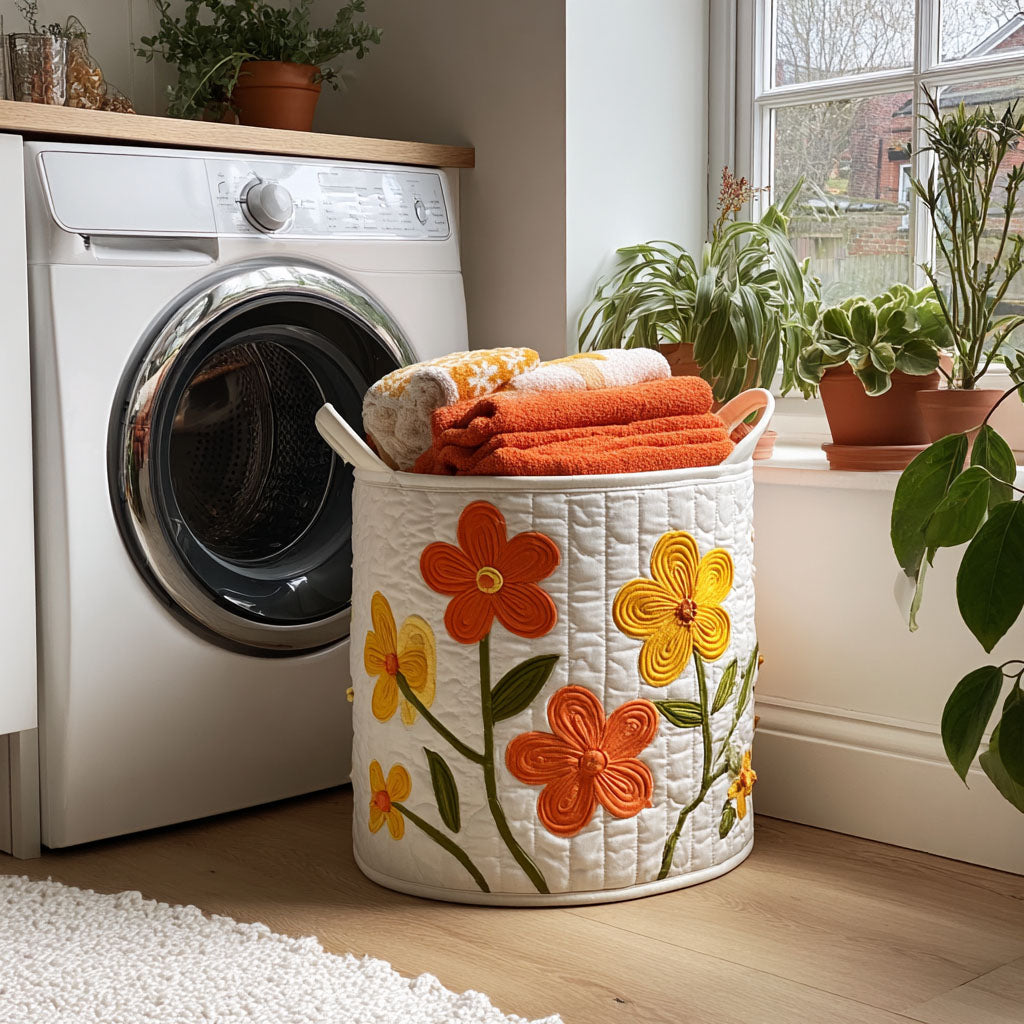 Spring Route Quilted Laundry Basket NCU0DDK2142