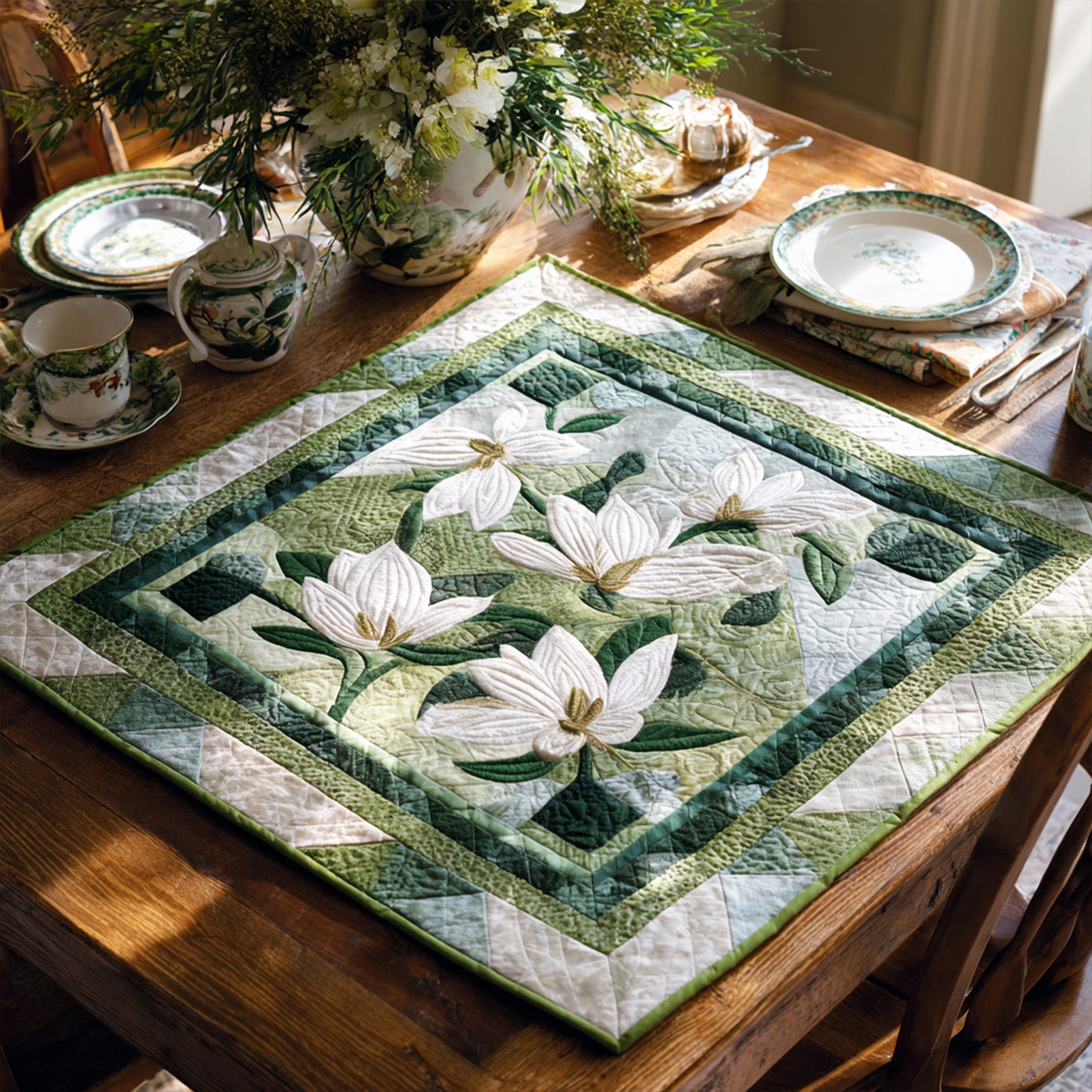 Spring Serenade Quilted Table Topper NCU0PTT813