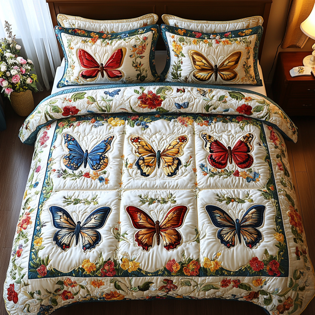 Spring Flutter Quilted Bedding Set NCU0DV116