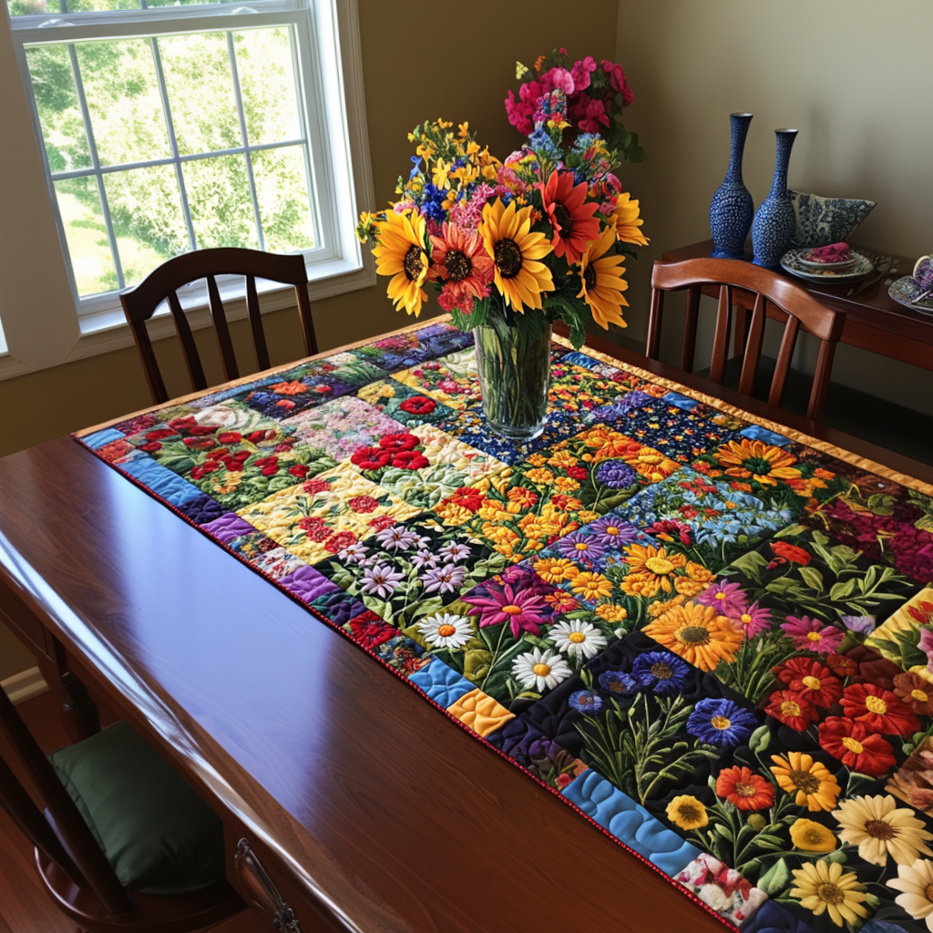 Spring Symphony Quilted Table Runner NCU0NNT968