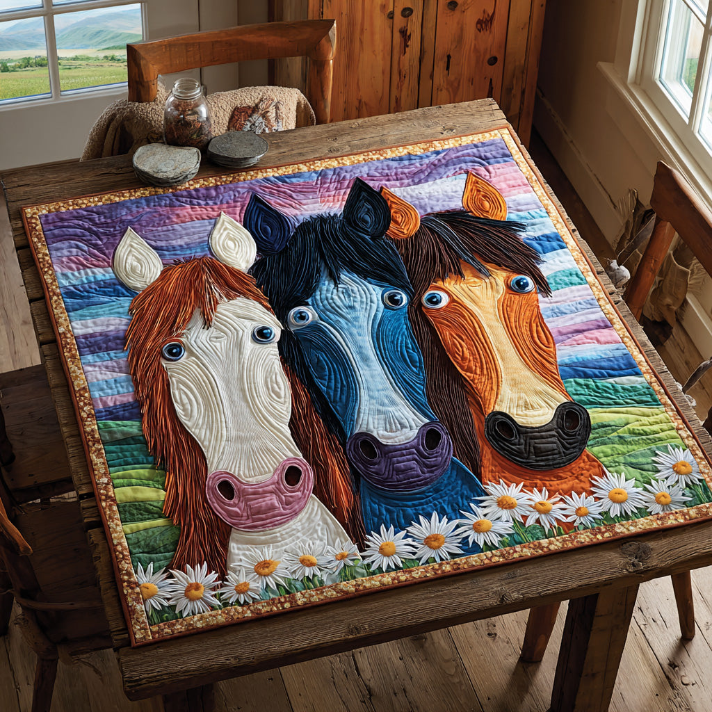 Stallion Heart Quilted Table Topper NCU0DV944