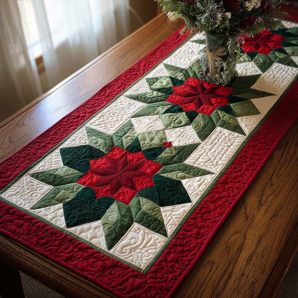 Star Bloom Quilted Table Runner NCU0NNT1728