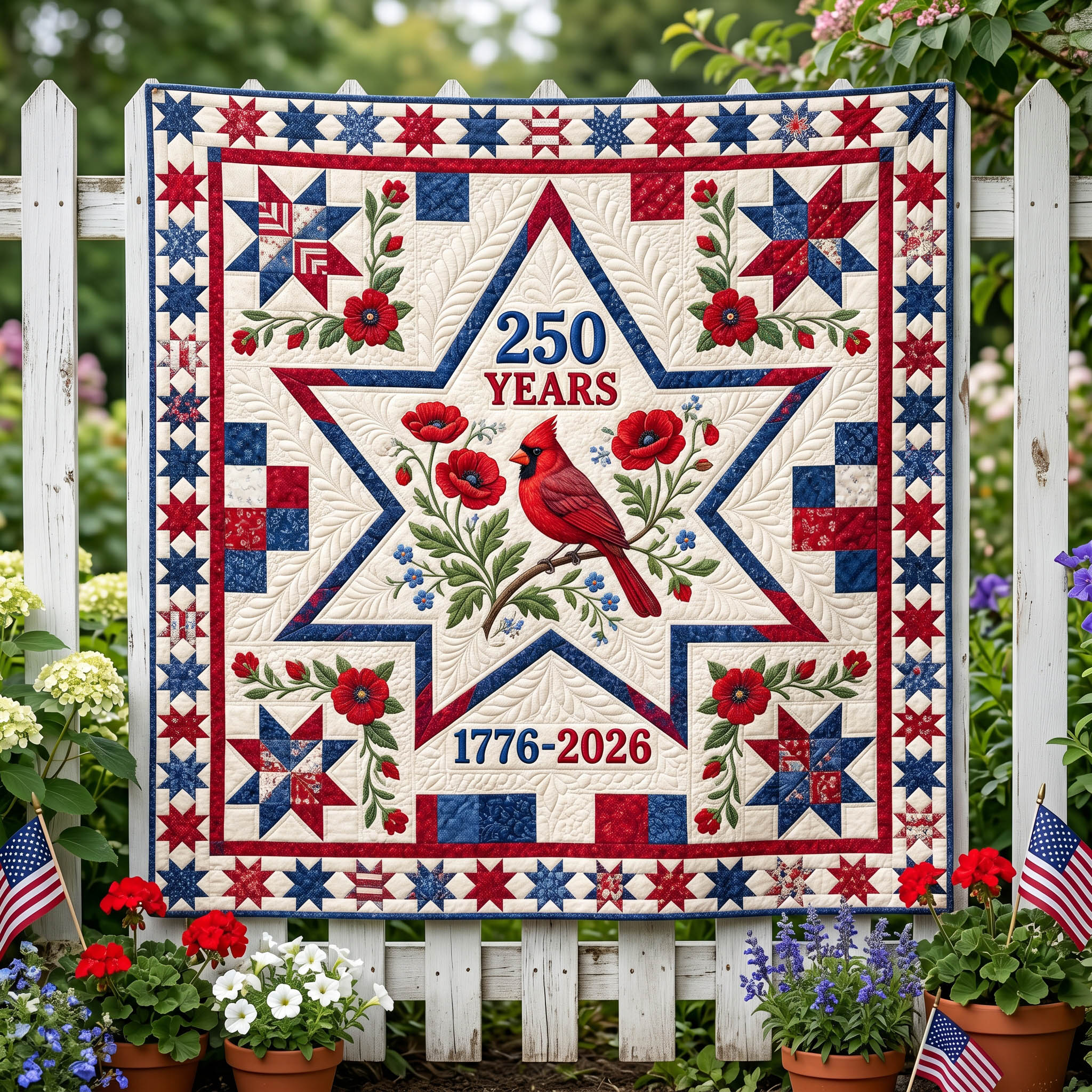 Star Cardinal Quilted Blanket NCU0NTD1890