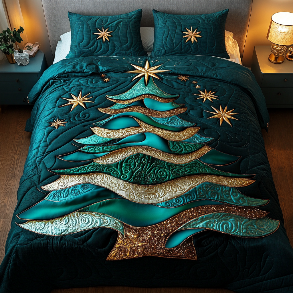 Starlit Pine 3-Piece Quilted Bedding Set NCU0VH396