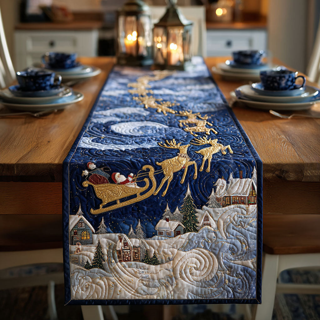 Starlit Sleigh Ride Quilted Table Runner NCU0NTV339