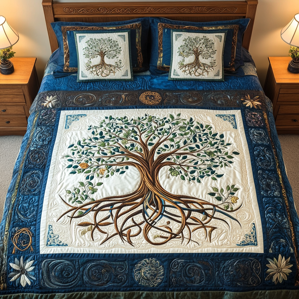 Starry Grove Enchantment 3-Piece Quilted Bedding Set NCU0TL1996
