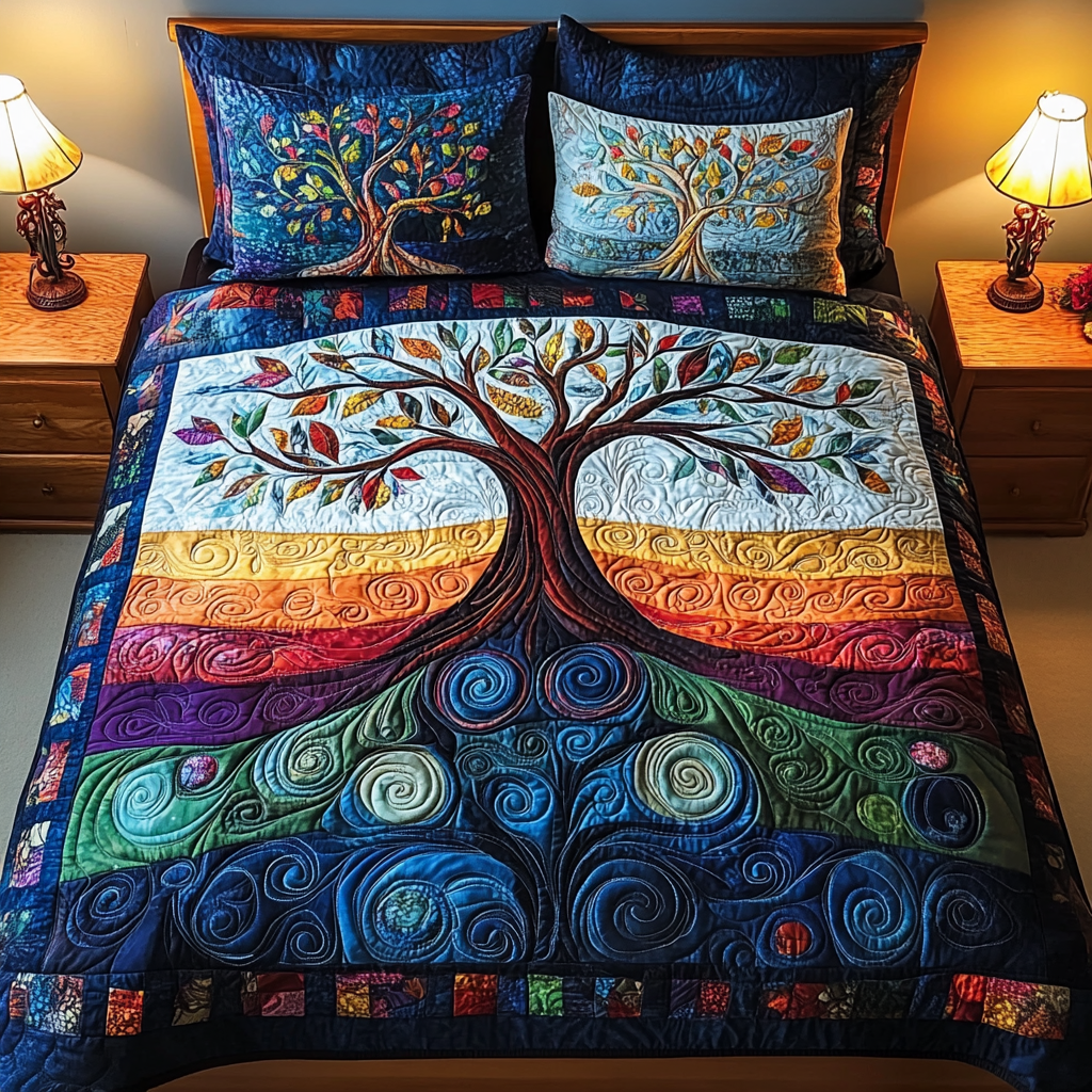 Starry Grove Enchantment 3-Piece Quilted Bedding Set NCU0TL2013