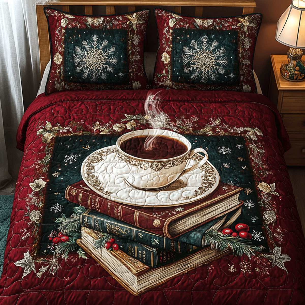 Storytime Serenity 3-Piece Quilted Bedding Set NCU0TL2071