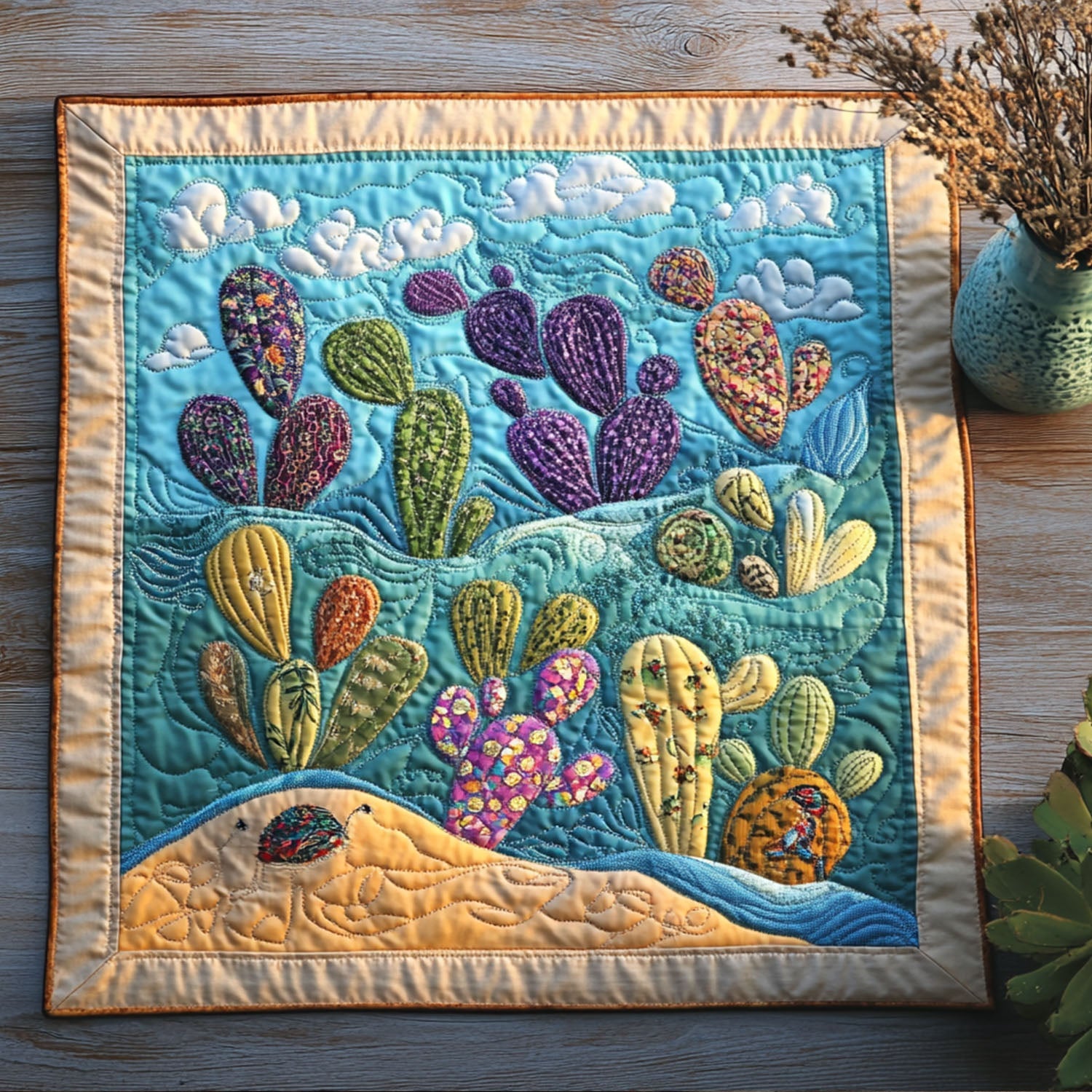 Succ It Up Quilted Table Topper NCU0PTT801