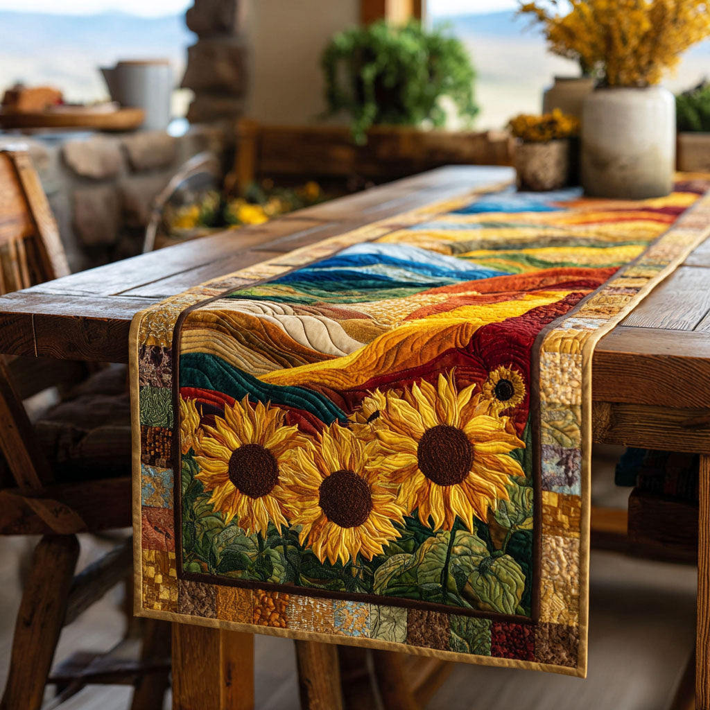 Summer Field Quilted Table Runner NCU0NTV246