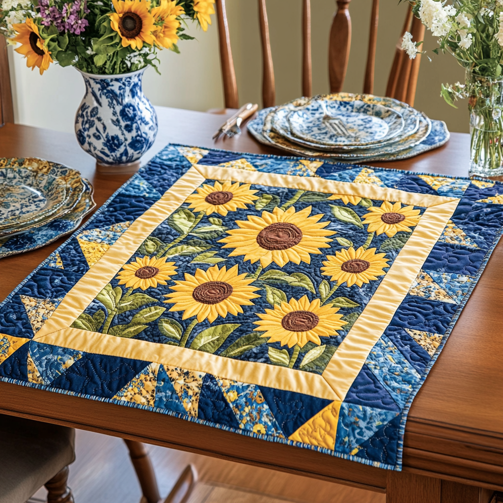 Summer Garden Quilted Table Topper NCU0DDK509