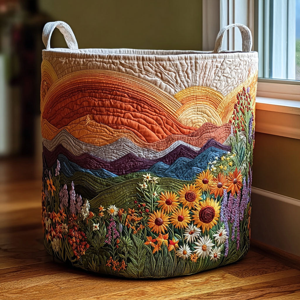 Summer Ridge Quilted Laundry Basket NCU0DDK2020