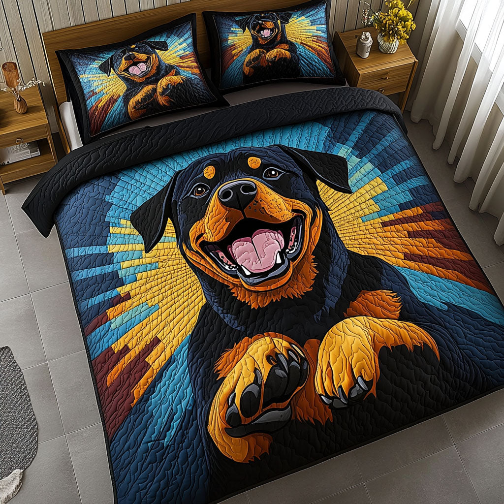 Sunbeam Pup 3-Piece Quilted Bedding Set NCU0NNT664