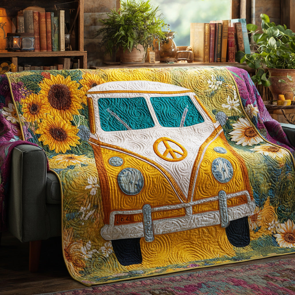 Sunflower Cruiser Quilted Blanket NCU0PVL791