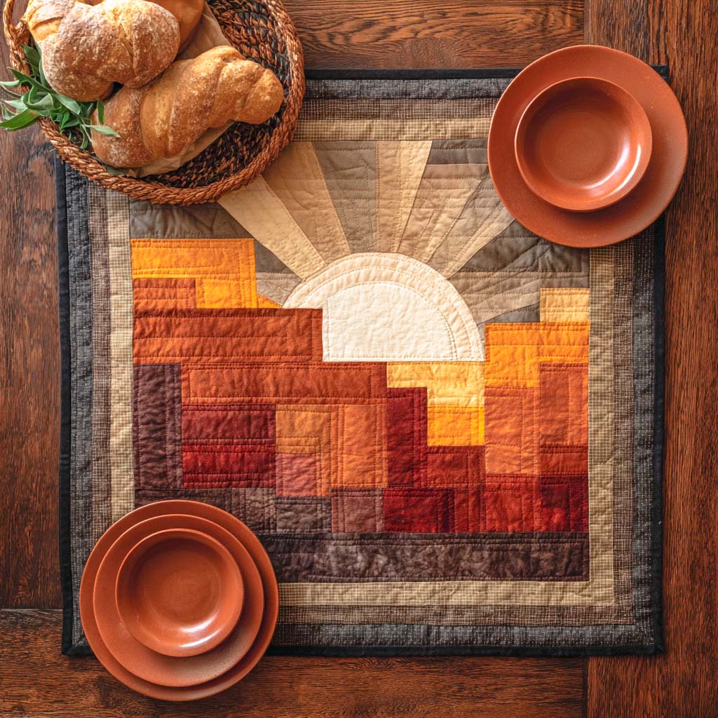 Sunlit Ridge Quilted Table Topper NCU0NXD079