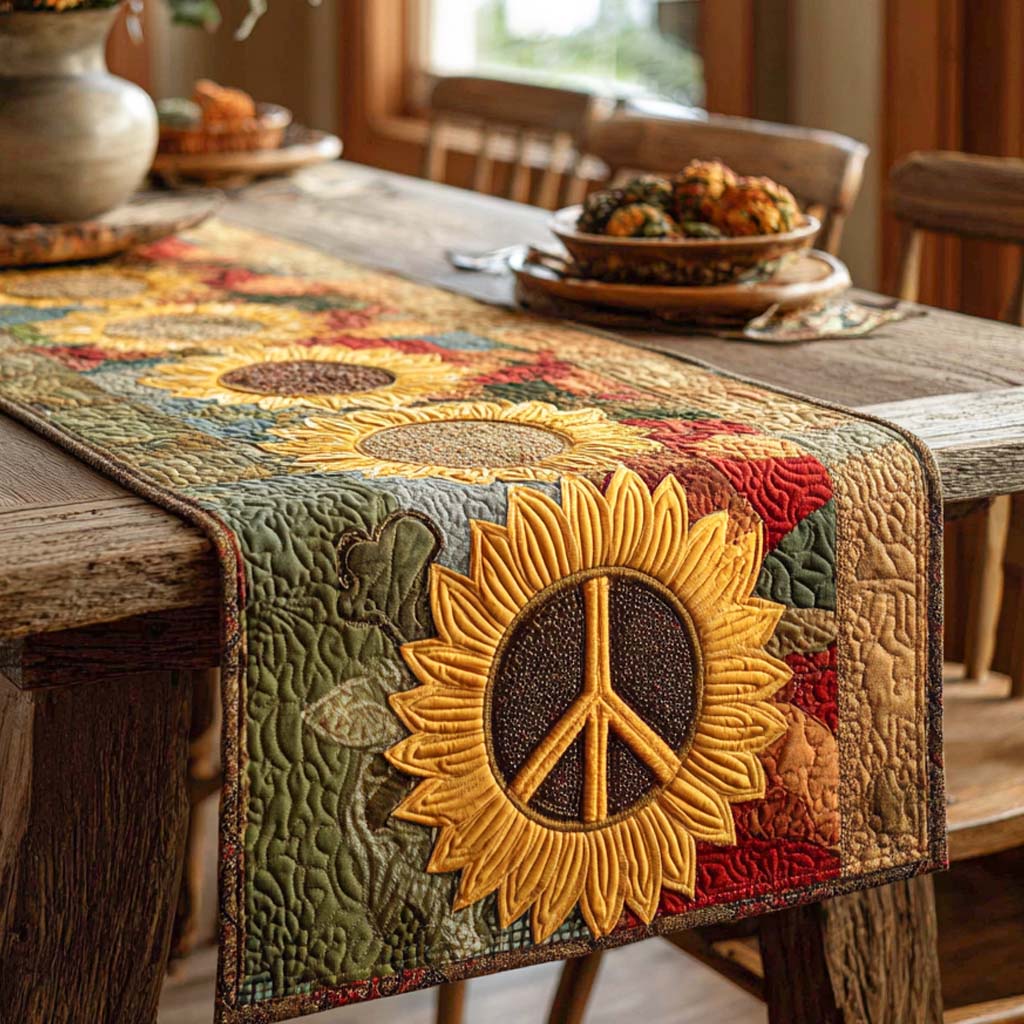 Sunny Peace Quilted Table Runner NCU0NXD470
