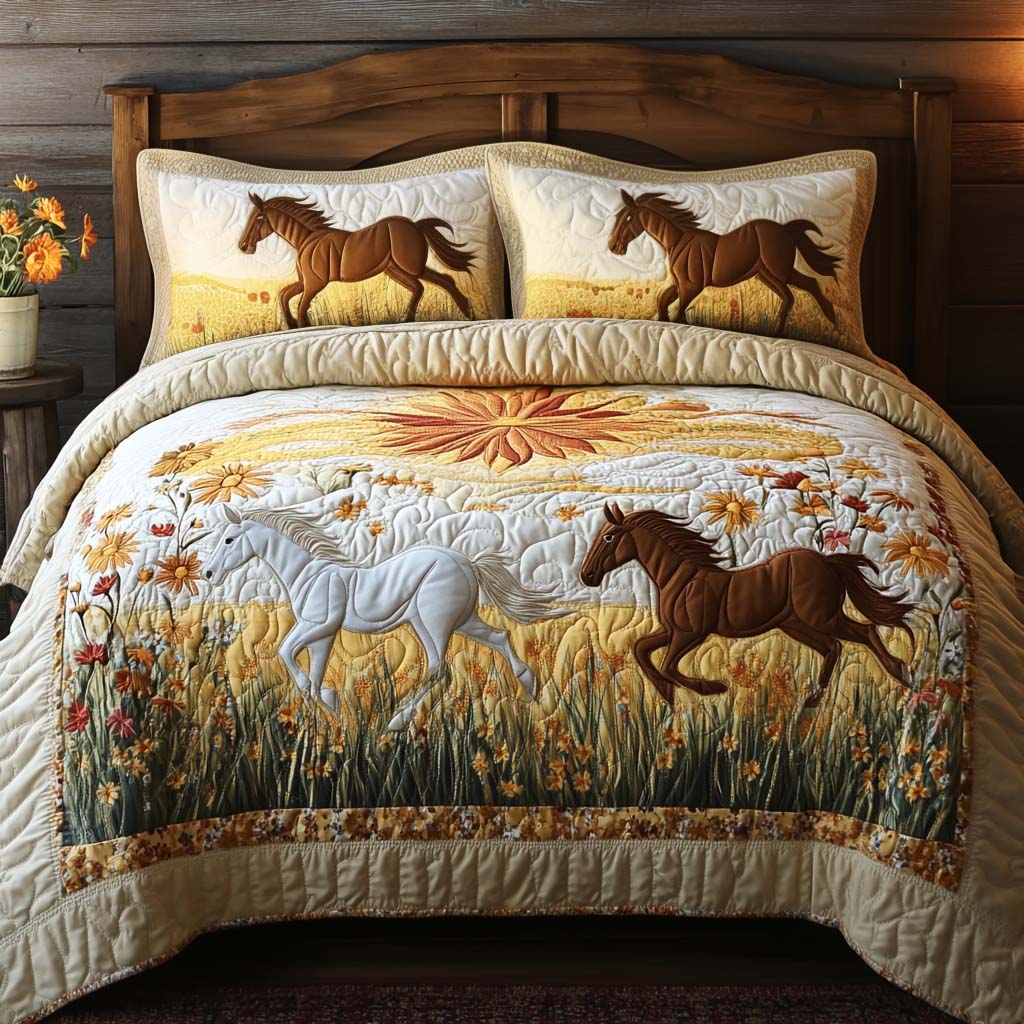Sunny Prairie 3-Piece Quilted Bedding Set NCU0NNL153