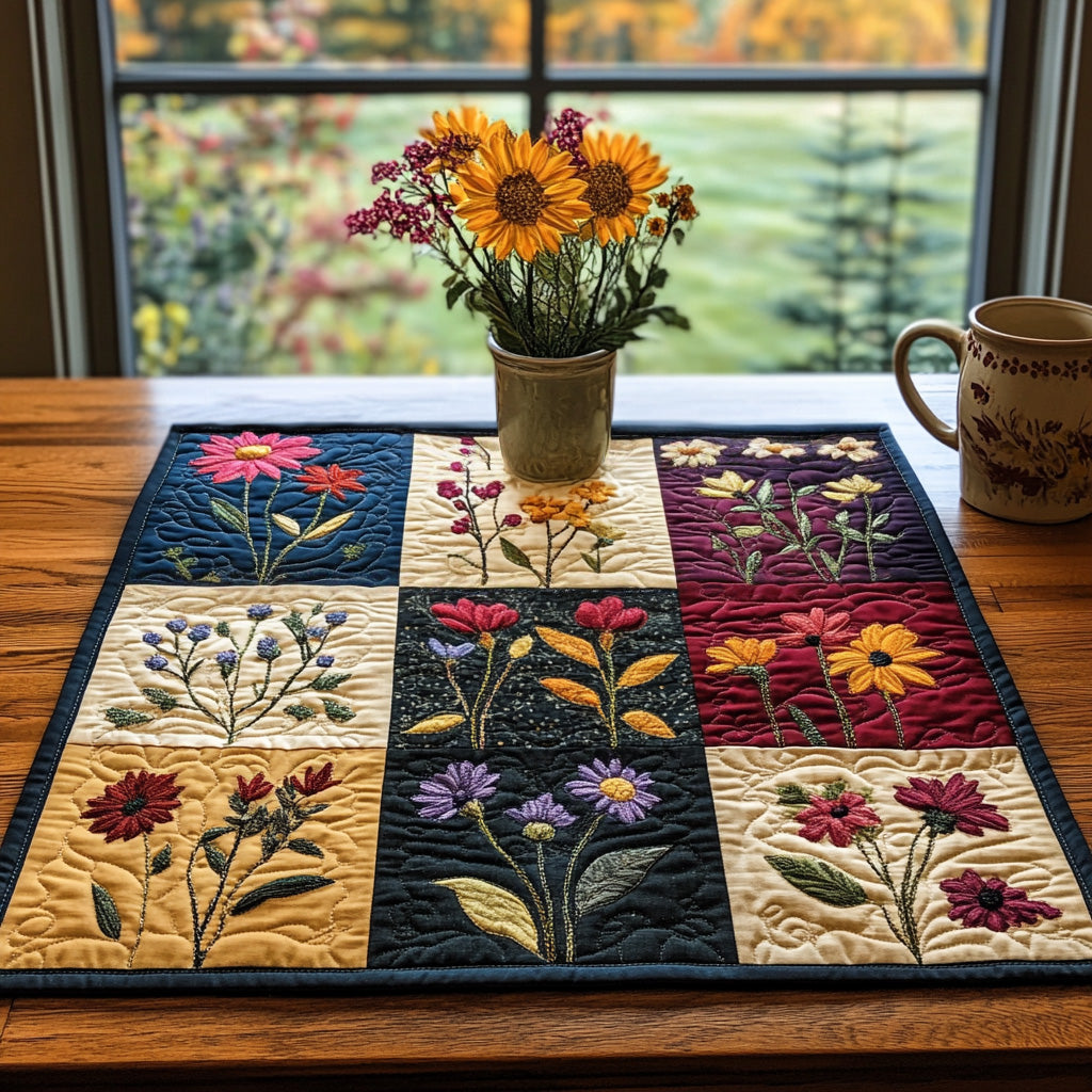 Sunny Roots Quilted Table Topper NCU0DV639