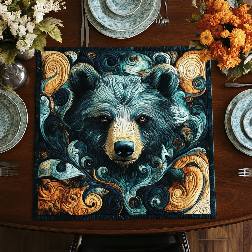 Sunset Bear Quilted Table Topper NCU0DDK689