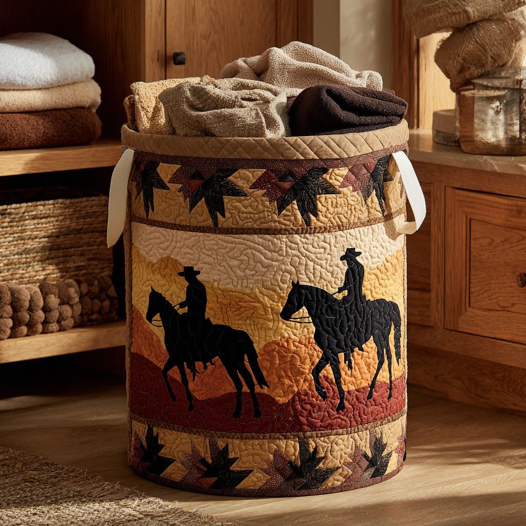 Sunset Riders Quilted Laundry Basket NCU0NTV445