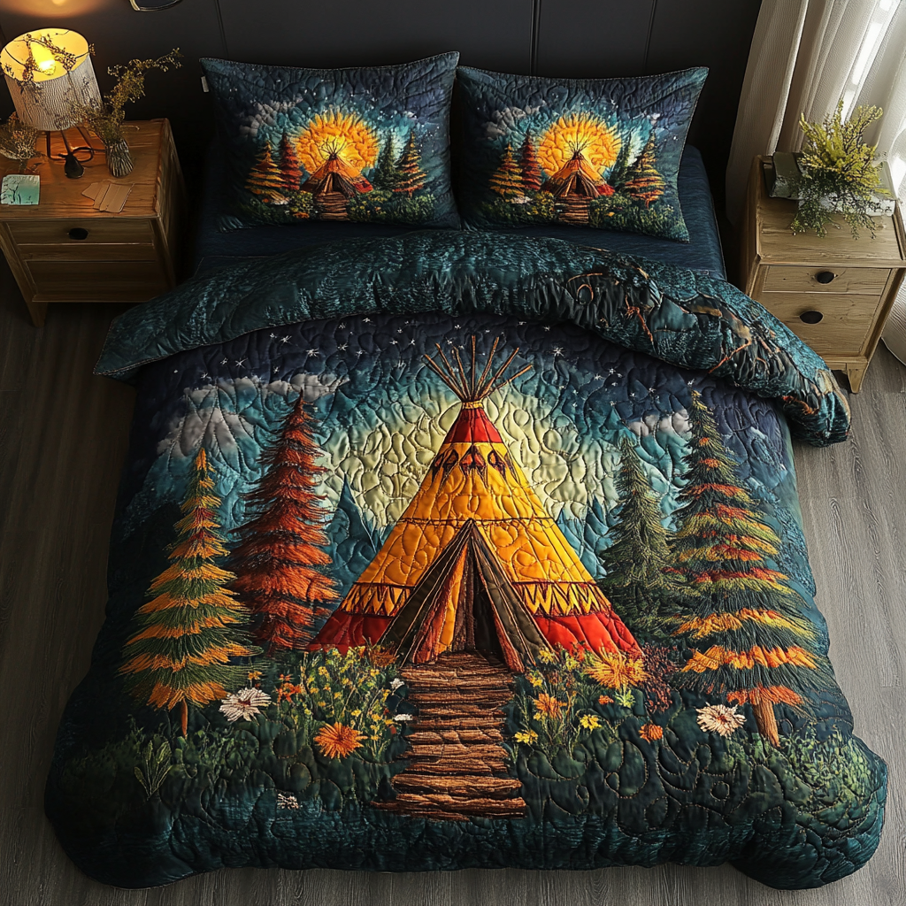 Teepee Dream 3-Piece Quilted Bedding Set NCU0PVL088