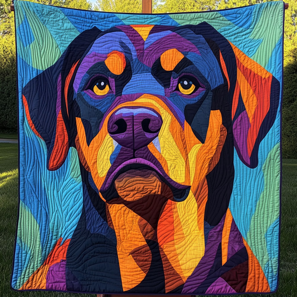 The Rottie Soul Quilted Blanket NCU0NNT649